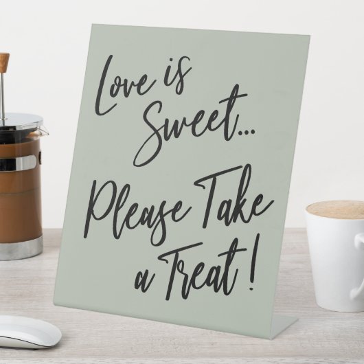 Liebe ist süß Bitte nehmen Sie eine Leckerei Light Sockelschild (In Situ)