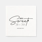 Liebe ist süß Bitte nehmen Sie eine Leckerei Party Serviette (Vorderseite)