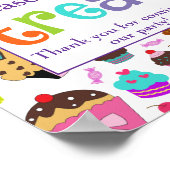 Liebe ist süß Bitte nehmen Sie eine Leckerei Poster (Ecke)