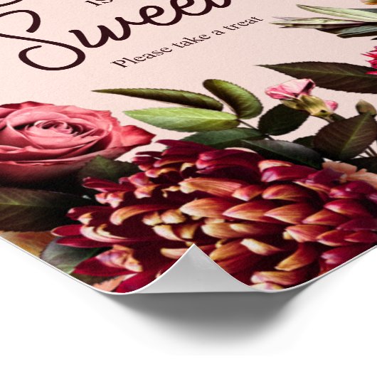 Liebe ist süß, bitte nehmen Sie eine Leckerei Poster (Ecke)