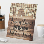 Liebe ist süß Bitte nehmen Sie eine Leckerei Sockelschild (In Situ)