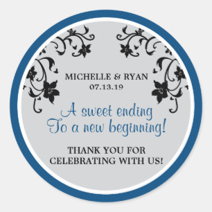 Liebe ist süß - Blume Reben Runder Aufkleber