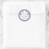 Liebe ist süß - Blume Runder Aufkleber (Tasche)