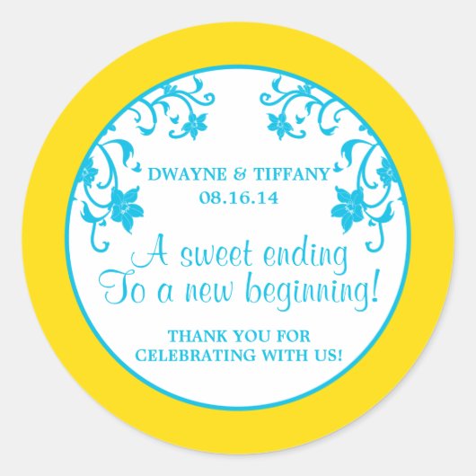 Liebe ist süß - Blume Runder Aufkleber (Vorderseite)