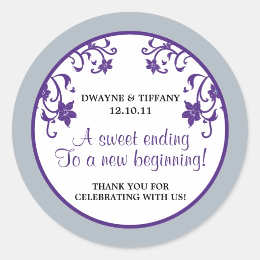 Liebe ist süß - Blume Runder Aufkleber (Vorderseite)