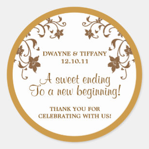 Liebe ist süß - Blume Runder Aufkleber