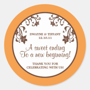 Liebe ist süß - Blume Runder Aufkleber