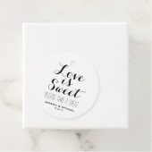 Liebe ist süß, Brötchen-Buffet für Hochzeit Geschenkanhänger (Beispiel)