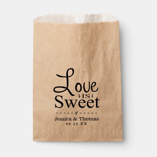 Liebe ist süß! Custom Wedding Favor Bags Geschenktütchen (Vorderseite)