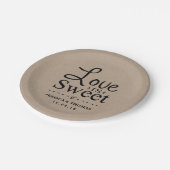 Liebe ist süß! Custom Wedding Paper Teller (Schrägansicht)