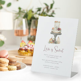 "Liebe ist süß" Dessert Menu Sockelschild