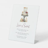 "Liebe ist süß" Dessert Menu Sockelschild (Vorderseite)