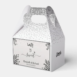 Liebe ist süß, elegant, schwarz und weiß geschenkschachtel
