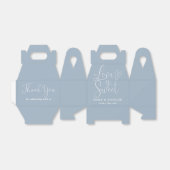 Liebe ist süß-elegante Dusty Blue Wedding Geschenkschachtel (Ungefaltet)