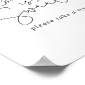 Liebe ist süß Elegantes einfaches Zeichen für Kall Poster (Ecke)