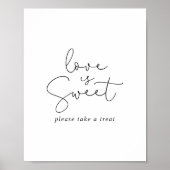 Liebe ist süß Elegantes einfaches Zeichen für Kall Poster (Vorne)
