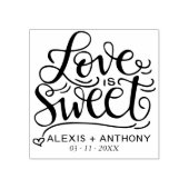 Liebe ist süß - Gastgeschenk Hochzeit Briefmarke p Gummistempel (Prägung)