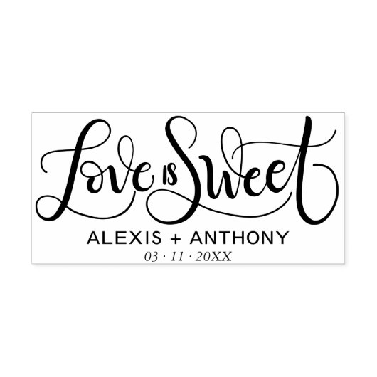Liebe ist süß - Gastgeschenk Hochzeit Briefmarke p Gummistempel (Prägung)