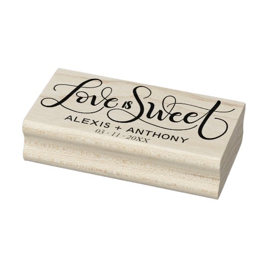 Liebe ist süß - Gastgeschenk Hochzeit Briefmarke p Gummistempel (Stempel)