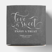 Liebe ist süß Genießen Sie eine Leckerei Hochzeit Geschenkschachtel (Oben)