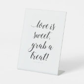 Liebe ist süß Grab eine Leckerei Süßigkeiten Buffe Sockelschild (Vorderseite)