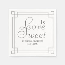 Liebe ist süß grau mit Vintager Frame Wedding