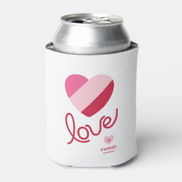 Liebe ist süß, Herz, Hochzeit, Dusche, Valentine Dosenkühler