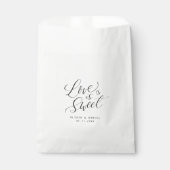"Liebe ist süß" Hochzeit der modernen Kalligrafie Geschenktütchen (Vorderseite)