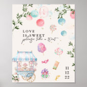 Liebe ist süß | Hochzeitsdessert Poster (Vorne)
