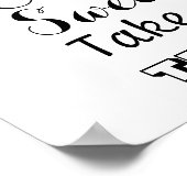 Liebe ist süß Hochzeitsskriptschrift Candy Sign Poster (Ecke)