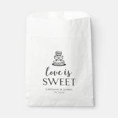 Liebe ist süß | Hochzeitstorte Geschenktütchen (Vorderseite)