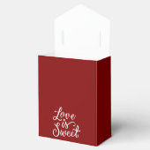 Liebe ist süß in Maroon und White Wedding Geschenkschachtel (Geöffnet)