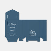 Liebe ist süß in Navy Blue und White Wedding Geschenkschachtel (Ungefaltet)