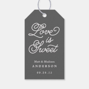 Liebe ist süß in Schiefer   HochzeitstiftTags Geschenkanhänger