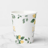 "Liebe ist süß" Lemon & Greenery Brautparty Pappbecher (Links)