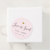 Liebe ist süß, maßgeschneidert, Candy Pink Geschenkanhänger (Beispiel)