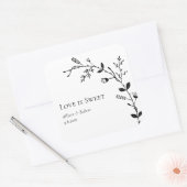 Liebe ist süß Meandern Weinkultur Gastgeschenk Hoc Quadratischer Aufkleber (Umschlag)