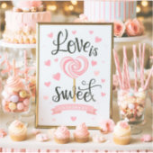 "Liebe ist süß" Nachtisch-Aufkleber Aufkleber (Vorderseite)