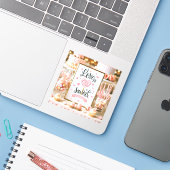 "Liebe ist süß" Nachtisch-Aufkleber Aufkleber (Laptop mit iPhone)