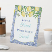 Liebe ist süß nehmen eine Leckerei Zitronen Polter Sockelschild (In SItu)