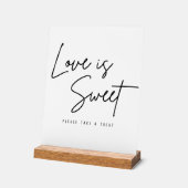 Liebe ist süß, nehmen Sie bitte eine Leckerei Hoch Acrylschild (Winkel)