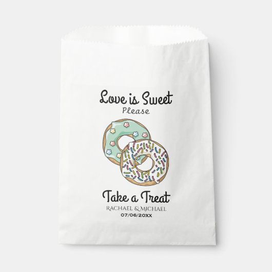 Liebe ist süß nehmen Sie eine Donut Custom Hochzei Geschenktütchen (Vorderseite)