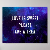 Liebe ist süß nehmen Sie eine Leckerei. Hochzeitsp Poster (Vorne)