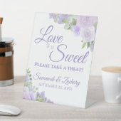 Liebe ist süß Nehmen Sie eine Leckerei Lavender Bo Sockelschild (In SItu)