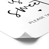 Liebe ist süß, nehmen Sie eine Leckerei, moderner Poster (Ecke)