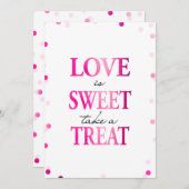 Liebe ist süß Nehmen Sie eine Leckerei Unterschrei (Vorne/Hinten)