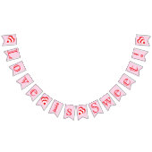 Liebe ist süß! Pink Bridal Polterabend Wimpelkette (Alle)