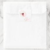 Liebe ist Süß - Romantik Quadratischer Aufkleber (Tasche)