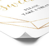 Liebe ist süß Schild grün Eukalyptus Gold geometri (Ecke)