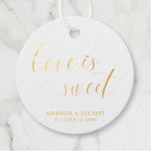 Liebe ist süß schlicht und elegant Hochzeitsgold